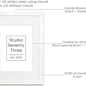 Thin White Picture Frame: A2 A3 A4 Photo Frame, Wall Art Decor bild 9