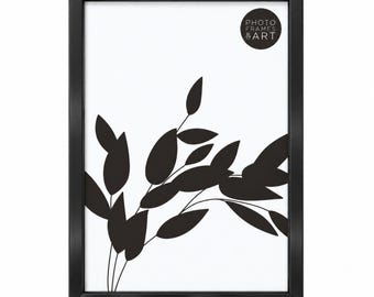 Modern Black Metal Photo Frame, 6x4, 7x5, 10x8, A4, A3 Sizes, Portrait or Landscape