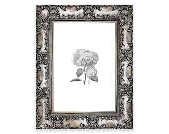 Antique Silver A4 Photo Frame – Ornate Wall Hanging Decor Picture Frames (Glass Window)