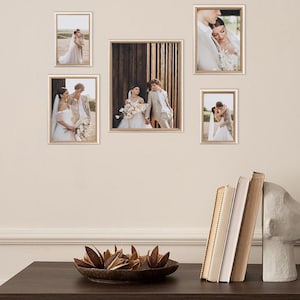 Gallery Wall Frame Set: Light Wood Effect, 5 Piece (10x8, 7x5, 6x4)