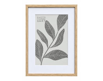 Light Oak Effect Picture Frame | Scandinavian Wall Decor (A2/A3/A4 Sizes) Photo - Poster Frame