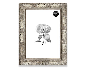 Antique Silver A3 Photo Frame – Ornate Wall Hanging Decor Picture Frames (Glass Window)