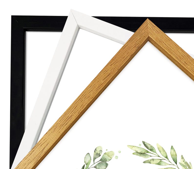 Thin Oak Effect Wooden Photo Frame: Real Wood Picture Frames - A4/A3/A2 image 11