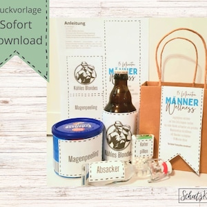 15 Minutes Men&#39;s Wellness I Download I Template I Gift for Men / Boyfriend / Husband / Father