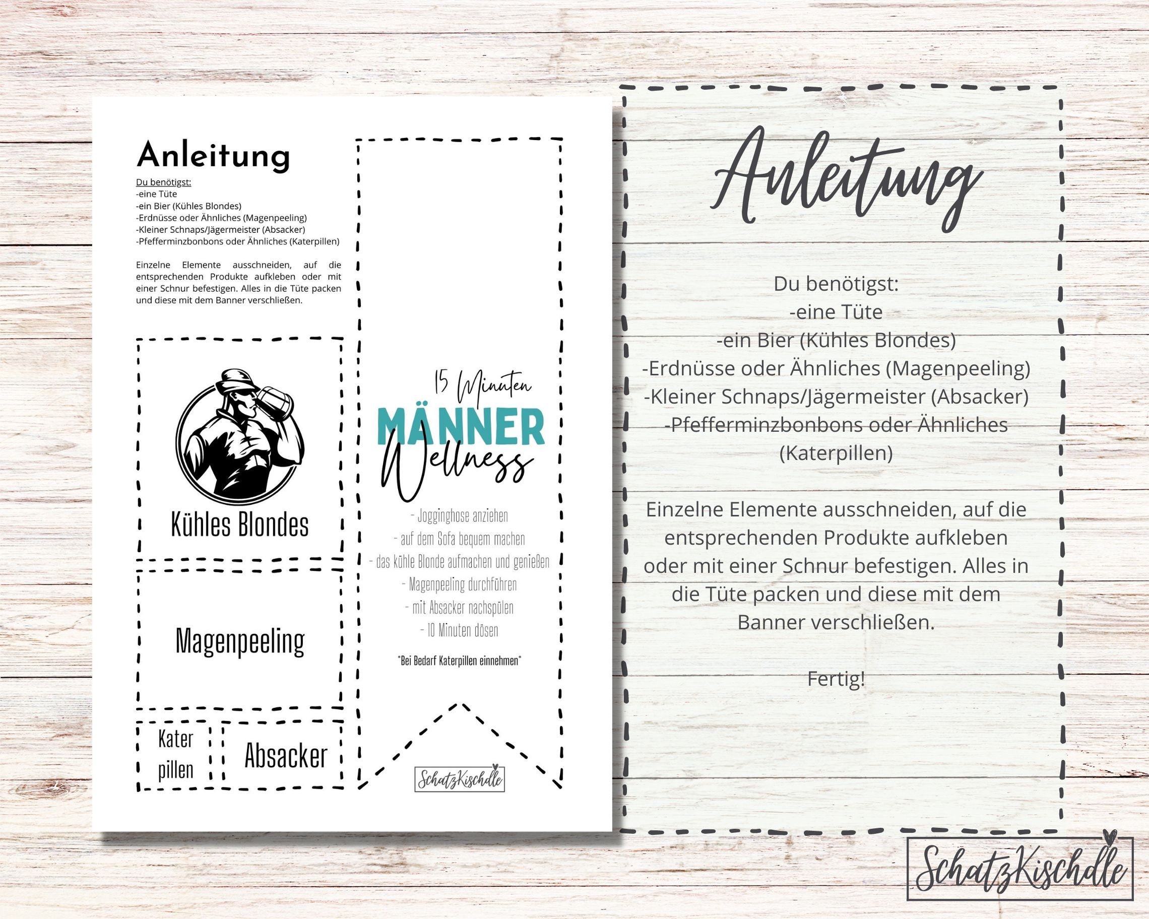 15 Minuten Wellness Text Zum Ausdrucken 15 Minuten Männer Wellness I Download I Vorlage I Geschenk für Männer
