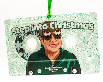 Elton John 'Step Into Christmas'-cassetteornament | Retro muziekcadeau