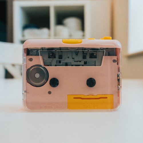 Portable Stereo Cassette Player Stylish/modern Player Pink Etsy