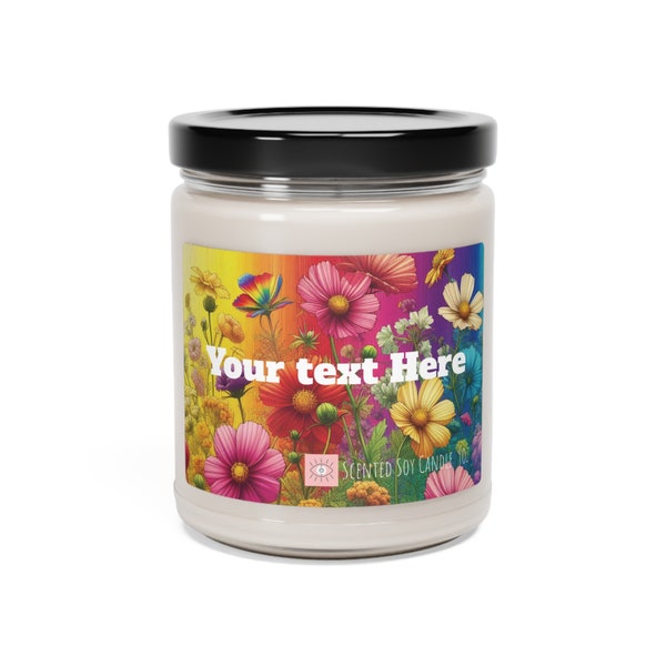 Custom Text* LGBT+ Scented Soy Candle, 9oz, Perfect Birthday Gift for Friends, Pride  Events, Special Occasions, Weddings, Anniversaries