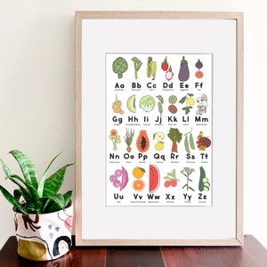 Vegetable Garden Alphabet Poster