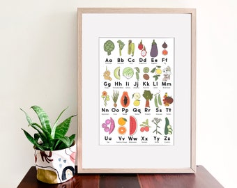Vegetable Garden Alphabet Poster