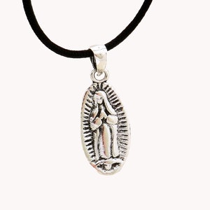 Virgin of Guadeloupe silver pendant