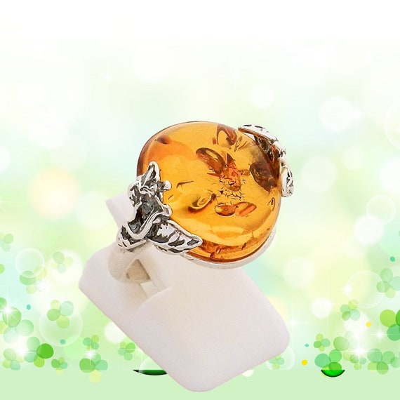 Anillo de plata y ambar real Etsy Mexico