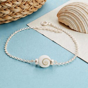 Adult bracelet with St. Lucia eye design, 925 sterling silver chain