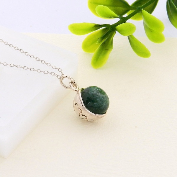 Collier bijoux pas cher femme en argent avec pierre rose - Ref 21979
