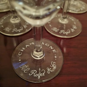 2 X POL ROGER Champagne Flutes Brand New GLASS Not Plastic 16 cms Tall