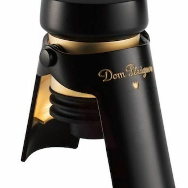 1 X DOM PERIGNON Champagne PEWTER Bottle Stopper Unused New in Original Velvet Pouch