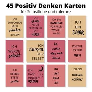 45 cartes d'encouragement, spirituelles, numériques, téléchargement instantané, A4, pensée positive, pour l'amour de soi et la tolérance, tableaux de vision, méditation,