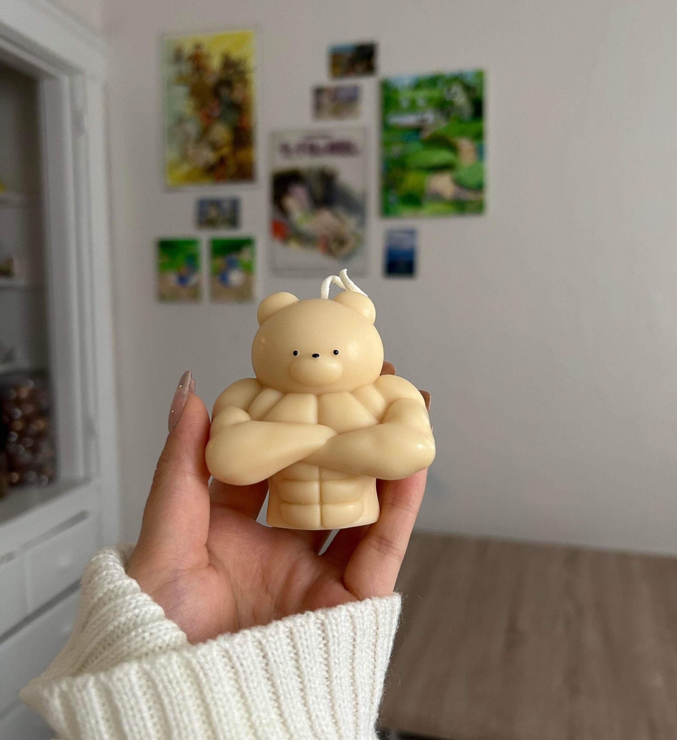 Buff Bear Candle | Pillar Candles | Soy & Beeswax Candles | Cute ...