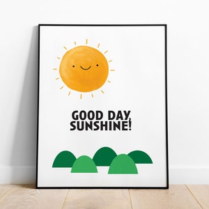 Good Day Sunshine PRINTABLE Artwork for kid&#39;s bedroom and nursery