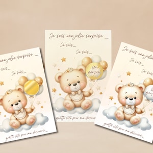 Carte à gratter fille ou garçon - carte à gratter annonce sexe bébé