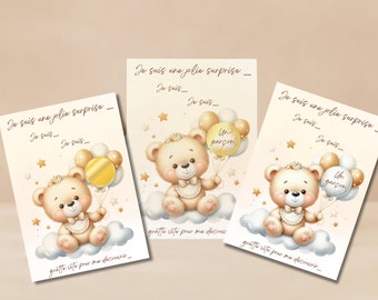 Carte à gratter fille ou garçon - carte à gratter annonce sexe bébé