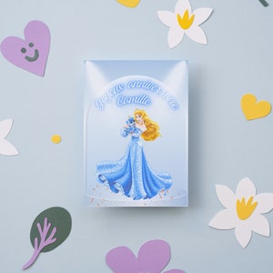 Carte joyeux anniversaire, carte prénom personnalisable, carte thème princesse, Bonne fête... image 4