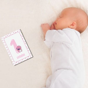 Carte étape bébé - Carte étape première année - lot de 16 cartes - cadeau de naissance- carte étape thème stitch