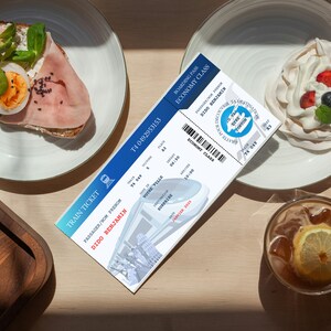 Carte annonce grossesse - carte à gratter - Billet de train message 画像 2