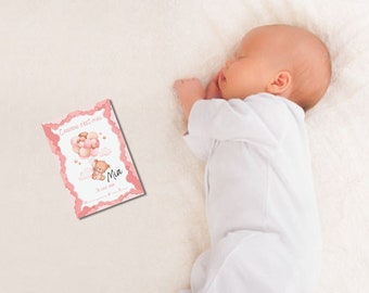Baby milestone card - First year milestone card - Baby bear card - set of 16 cards - baby shower