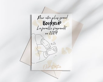 Pregnancy announcement card / 6 models to choose from / customizable birth card