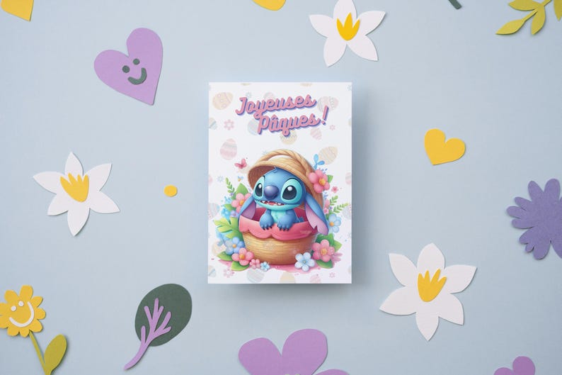Cartão de feliz Páscoa, cartão de nome de ponto personalizável, cartão com tema de ponto de Páscoa 6