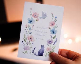 Baptism card – A6 format – personalized first name card.