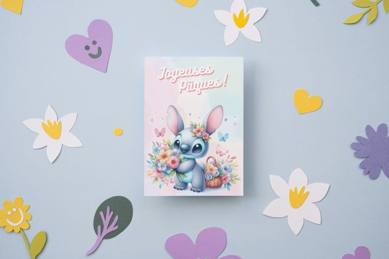 Cartão de feliz Páscoa, cartão de nome de ponto personalizável, cartão com tema de ponto de Páscoa 5