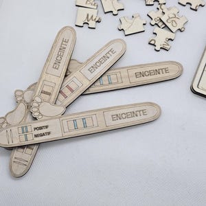 annonce grossesse  test de grossesse bois- annonce grossesse bois