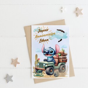 Cartão de feliz aniversário, cartão de nome personalizável com ponto, cartão temático de ponto, feliz aniversário... imagem 3