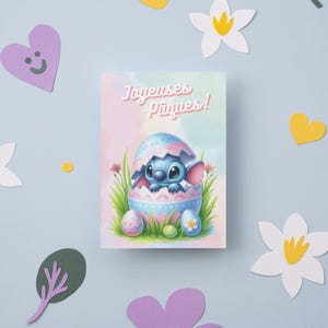 Cartão de feliz Páscoa, cartão de nome de ponto personalizável, cartão com tema de ponto de Páscoa 2