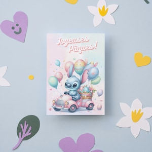 Cartão de feliz Páscoa, cartão de nome de ponto personalizável, cartão com tema de ponto de Páscoa 3