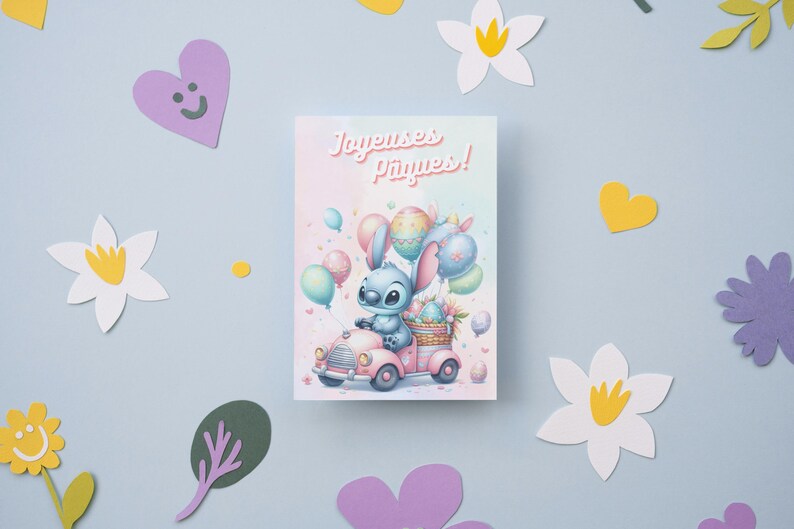 Cartão de feliz Páscoa, cartão de nome de ponto personalizável, cartão com tema de ponto de Páscoa 3