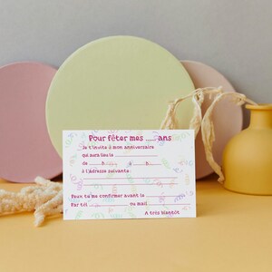 Carte invitation - carte anniversaire personnalisable stitch - lot 8 cartes anniversaire- 画像 2