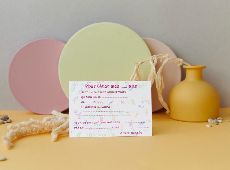 Carte invitation - carte anniversaire personnalisable stitch - lot 8 cartes anniversaire- 画像 2
