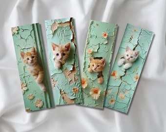 Cat decor bookmark - 3D kitten bookmark