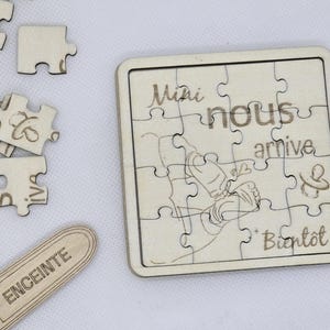 Puzzle annonce grossesse - Puzzle bois original annonce grossesse