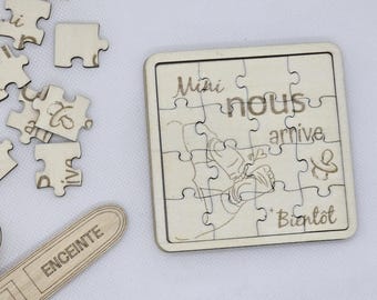 Puzzle annonce grossesse - Puzzle bois original annonce grossesse