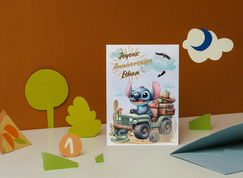 Cartão de feliz aniversário, cartão de nome personalizável com ponto, cartão temático de ponto, feliz aniversário... imagem 4