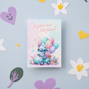 Cartão de feliz Páscoa, cartão de nome de ponto personalizável, cartão com tema de ponto de Páscoa 7