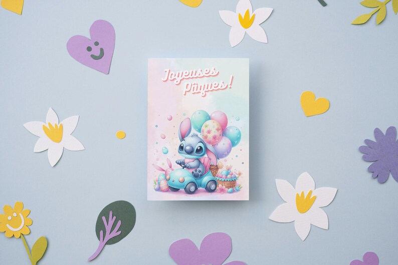 Cartão de feliz Páscoa, cartão de nome de ponto personalizável, cartão com tema de ponto de Páscoa 7