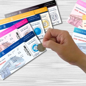 Carte annonce grossesse - carte à gratter - Billet de train message 画像 4
