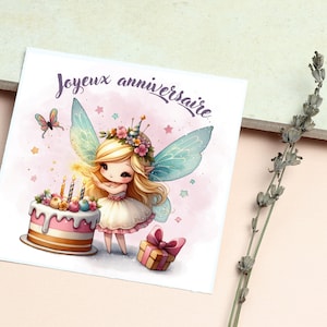 Carte joyeux anniversaire, carte prénom personnalisable astronaute, carte thème cosmonaute