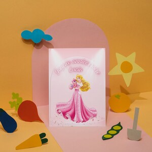 Carte joyeux anniversaire, carte prénom personnalisable, carte thème princesse, Bonne fête... image 8