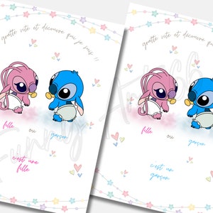 Gratta e vinci per ragazza o ragazzo - gratta e vinci per l'annuncio del sesso del bambino - baby shower - tema punto